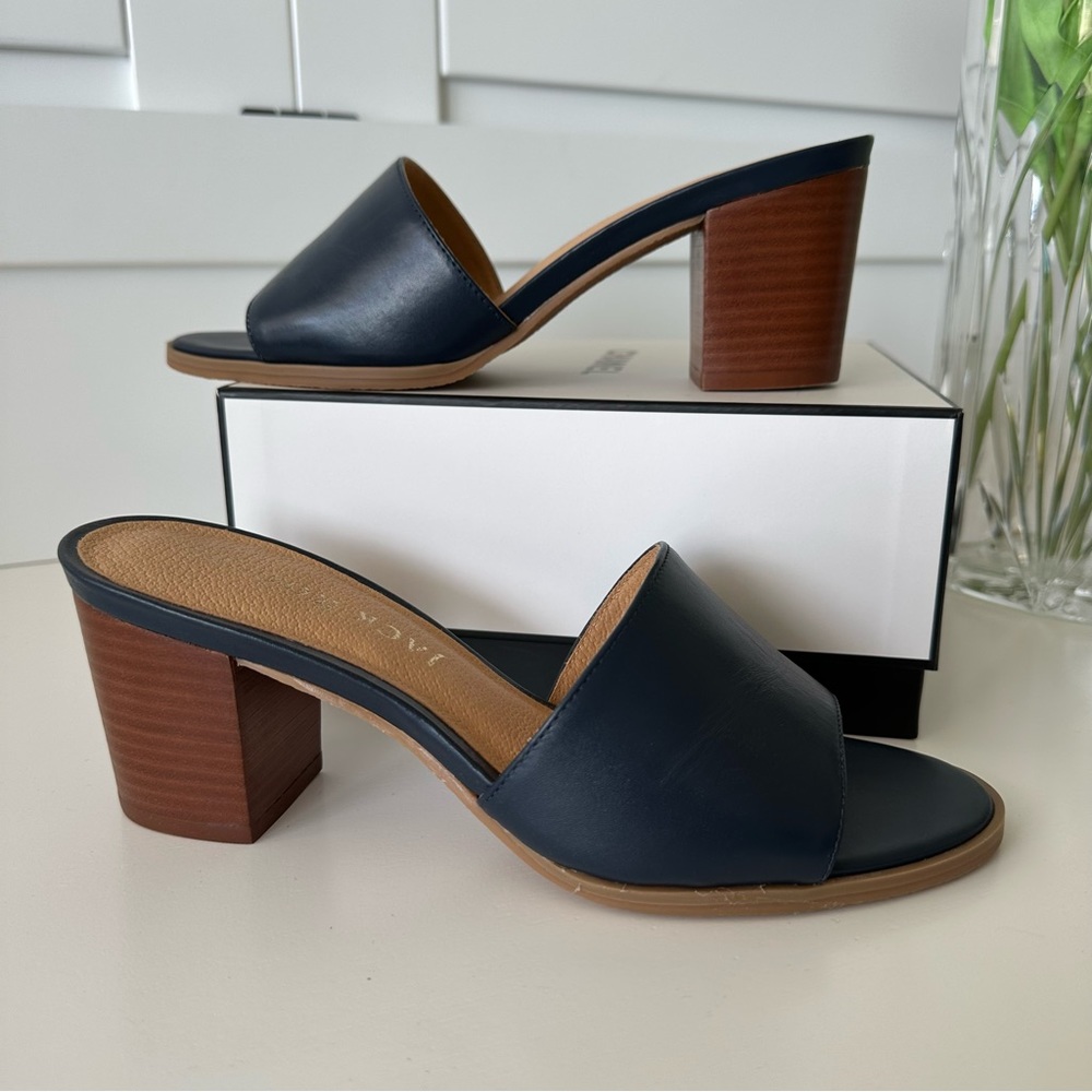 Navy blue JACK ROGERS Sabrina Leather Sandals